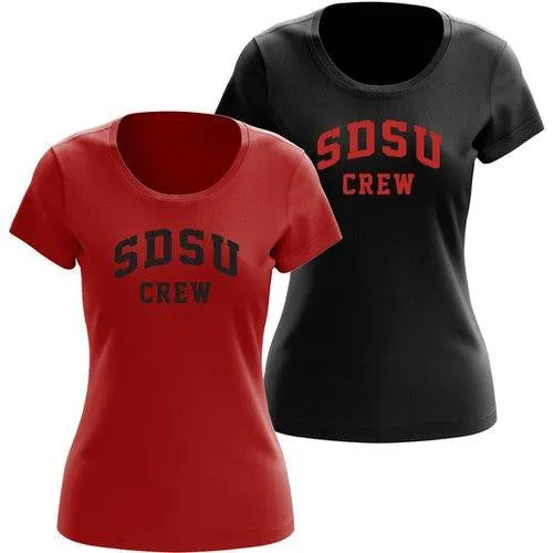 100% Cotton SDSU Crew Women's Team Spirit T-Shirt