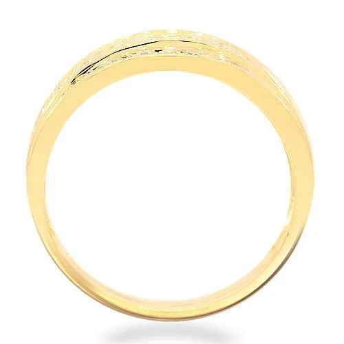 10K Yellow Solid Gold Mens Diamond Wedding Ring Band 0.38 Ctw