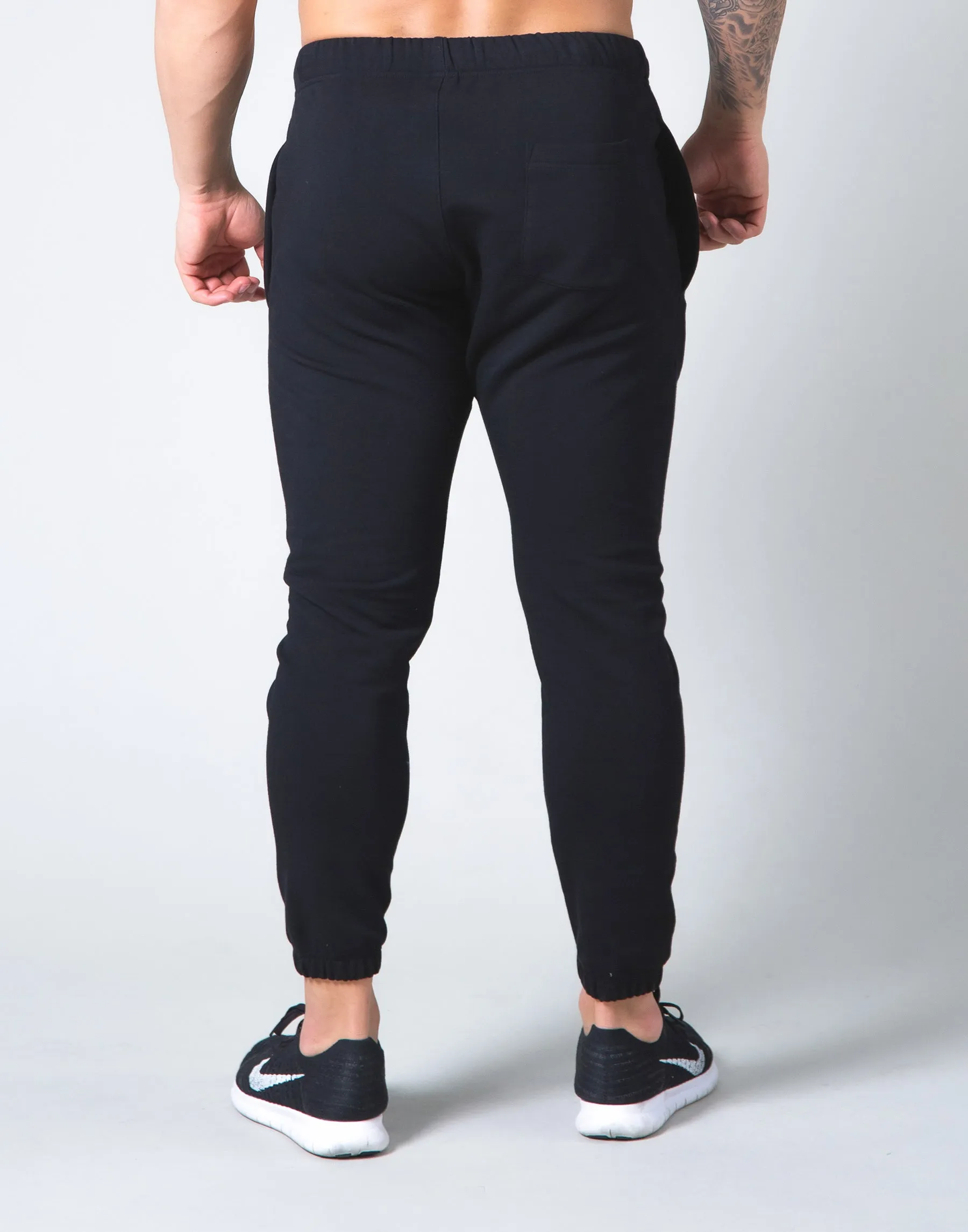 2way Stretch Warm Sweat Pants - Black