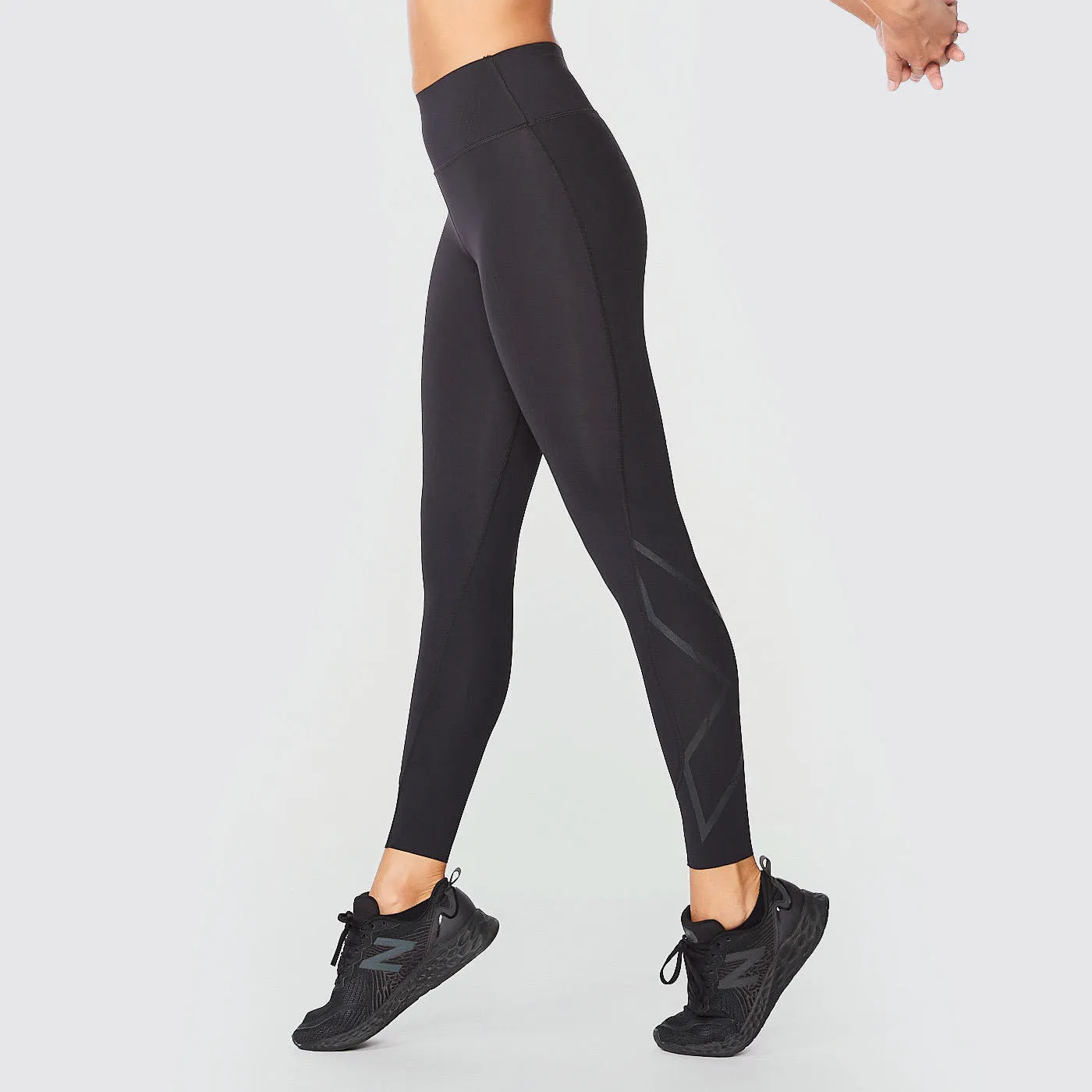 2XU - Force Mid-Rise Compression Tights - Black/Nero