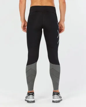 2XU Women's Mid-rise Reflect Compression Tights- WA4609B BLK/SRF)