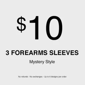 3 x Mystery Forearm Compression Sleeves (No refunds - No exchanges - Up to 3 different designs)