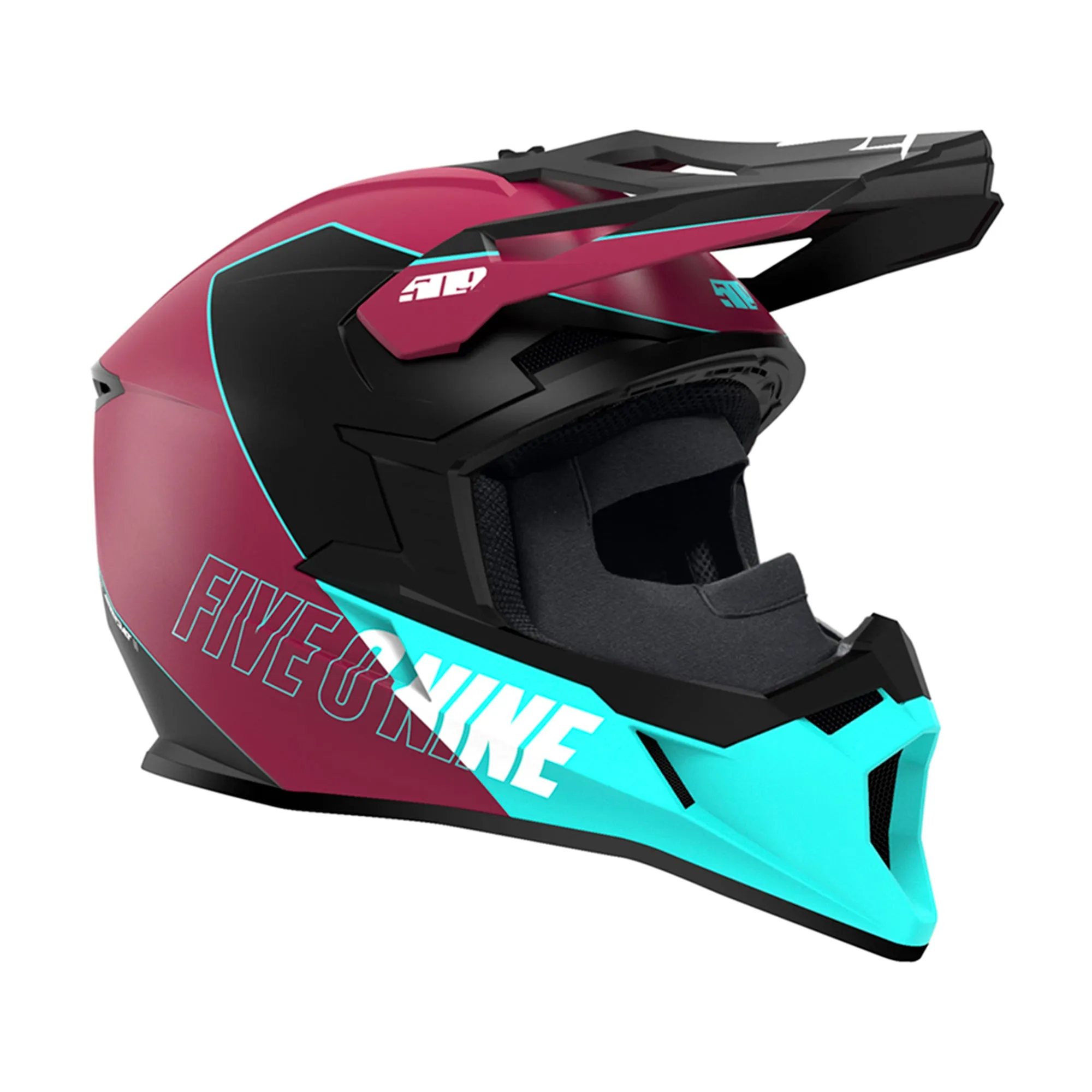 509  Tactical 2.0 Snowmobile Helmet Polycarbonate DOT ECE Certfied Teal Maroon