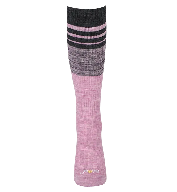 73% Rich Merino Wool Everyday Compression Socks (15-20mmHg) - Mock Rib Colorblock