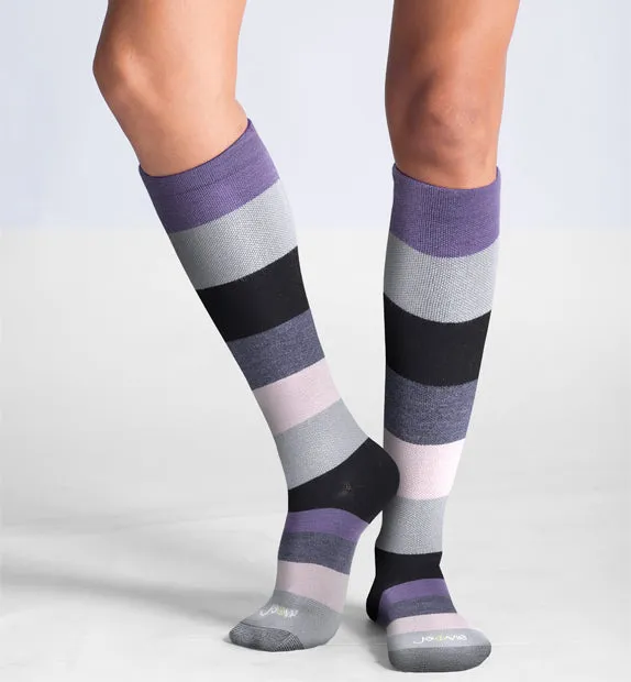 75% Rich Merino Wool Everyday Compression Socks (15-20mmHg) - Colorblock