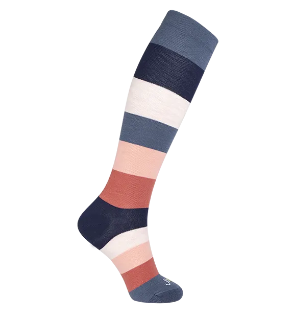 75% Rich Merino Wool Everyday Compression Socks (15-20mmHg) - Colorblock