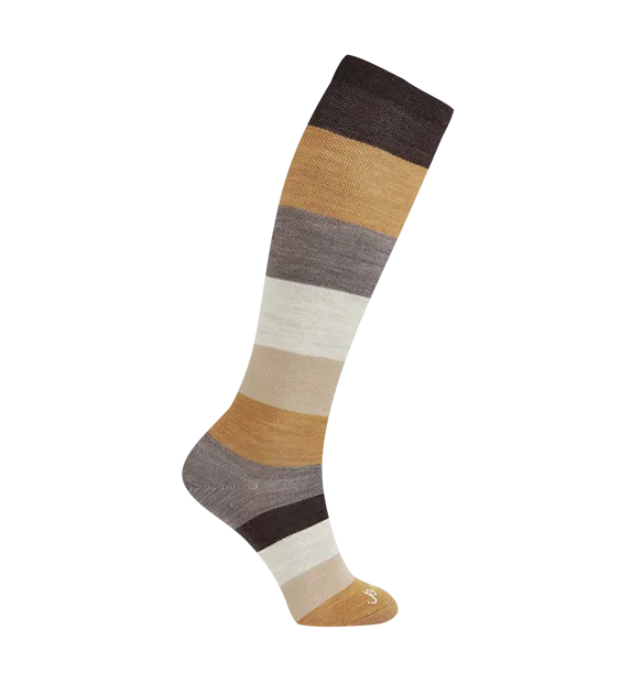 75% Rich Merino Wool Everyday Compression Socks (15-20mmHg) - Colorblock