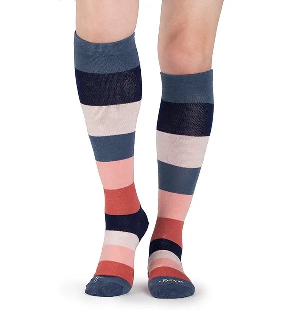 75% Rich Merino Wool Everyday Compression Socks (15-20mmHg) - Colorblock