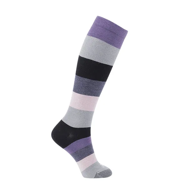 75% Rich Merino Wool Everyday Compression Socks (15-20mmHg) - Colorblock