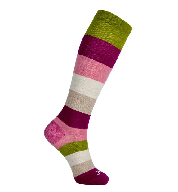 75% Rich Merino Wool Everyday Compression Socks (15-20mmHg) - Colorblock