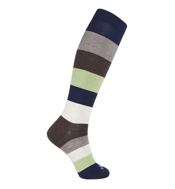 75% Rich Merino Wool Everyday Compression Socks (15-20mmHg) - Colorblock