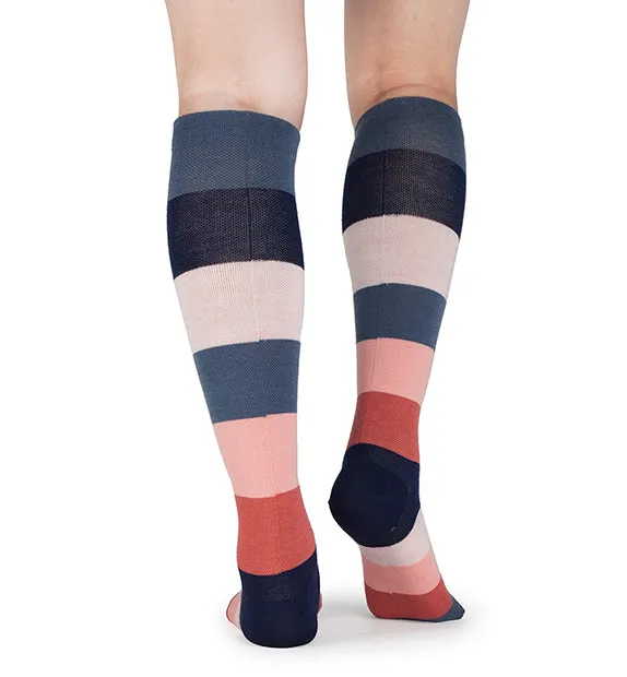 75% Rich Merino Wool Everyday Compression Socks (15-20mmHg) - Colorblock