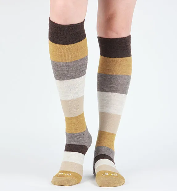 75% Rich Merino Wool Everyday Compression Socks (15-20mmHg) - Colorblock