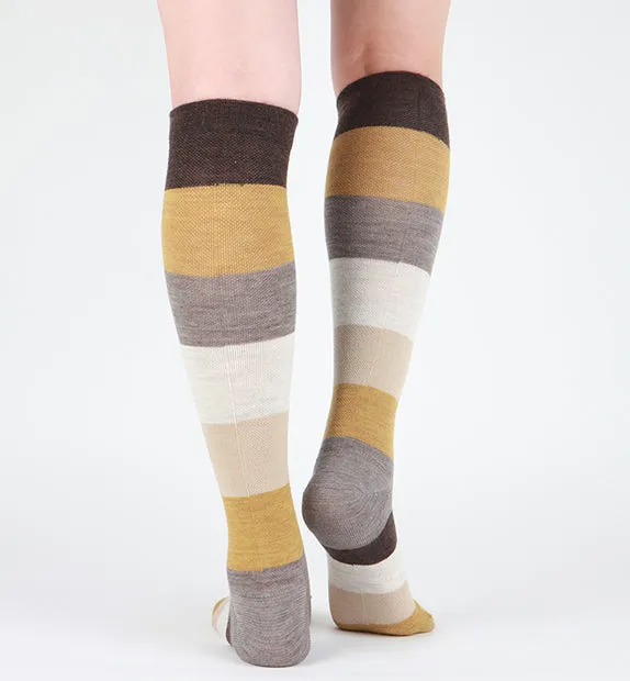 75% Rich Merino Wool Everyday Compression Socks (15-20mmHg) - Colorblock