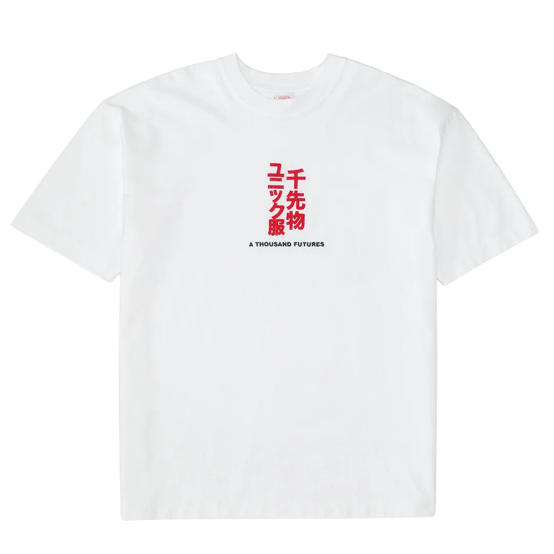 A Thousand Futures 'Tokyo' Embroidered Tee - White