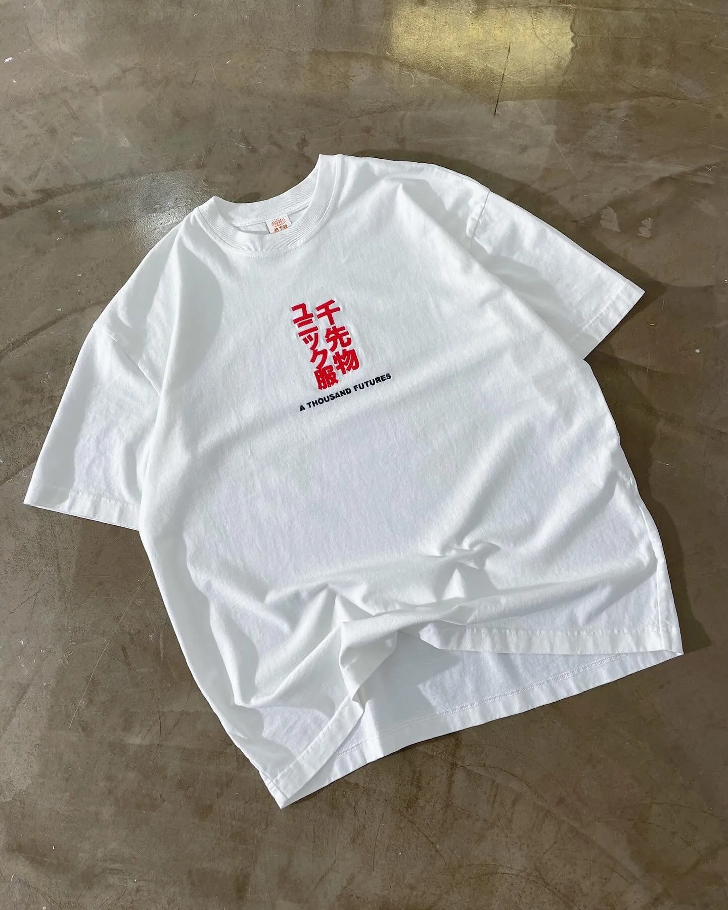 A Thousand Futures 'Tokyo' Embroidered Tee - White