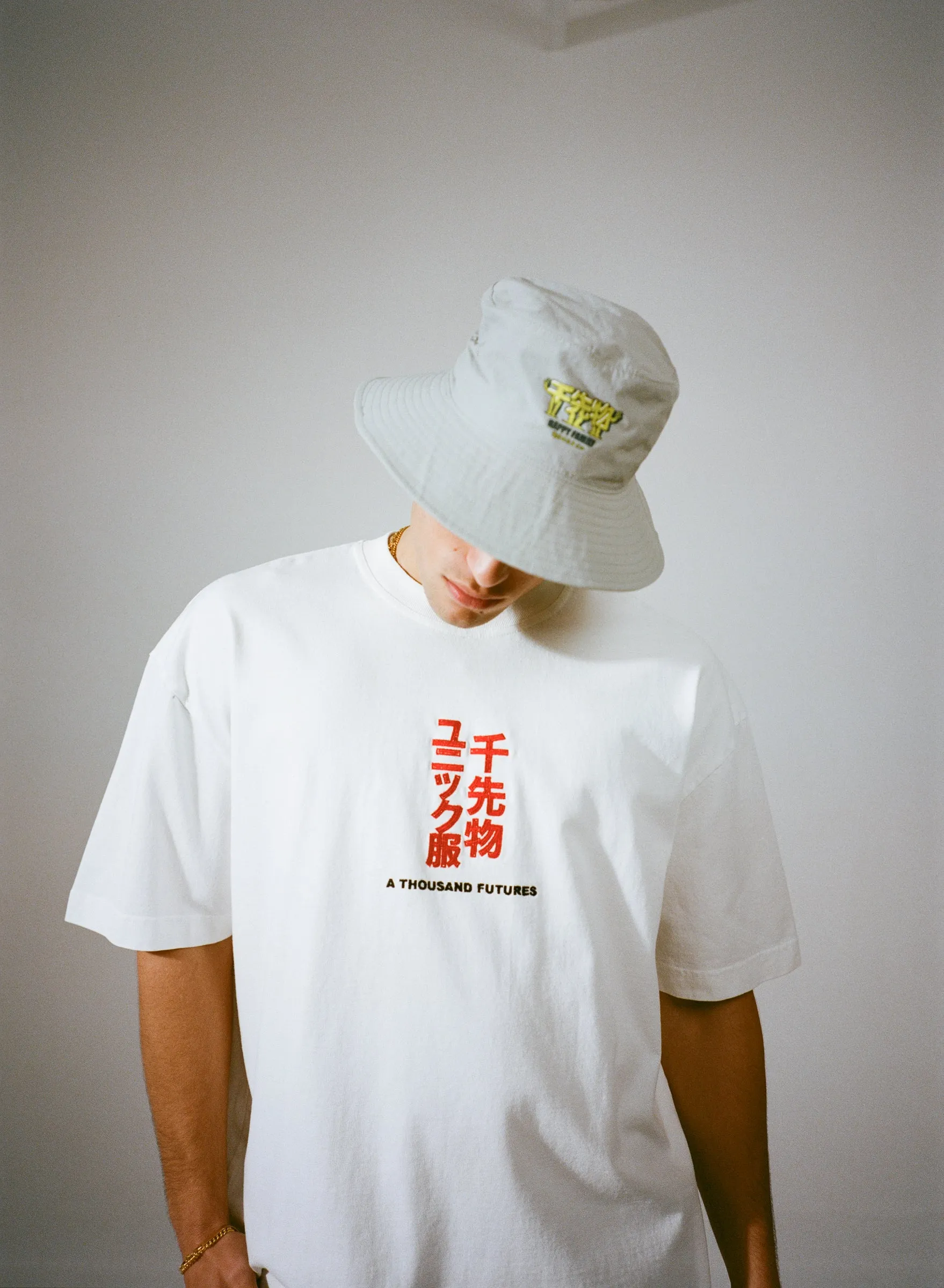 A Thousand Futures 'Tokyo' Embroidered Tee - White