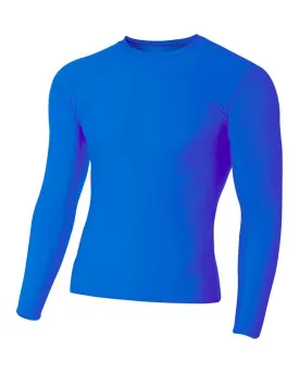 A4 N3133 Long Sleeve Compression Crew - Royal