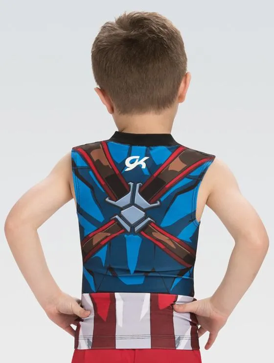 Activate Captain America Compression Shirt MV034 - Child Size Large