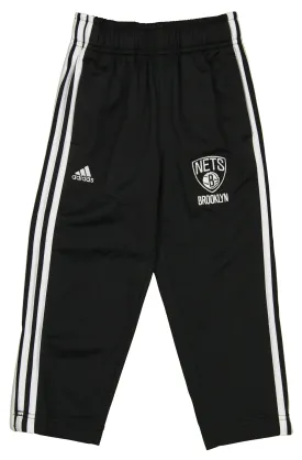 Adidas NBA Basketball Toddler Boys Brooklyn Nets 3 Stripe Track Pants, Black