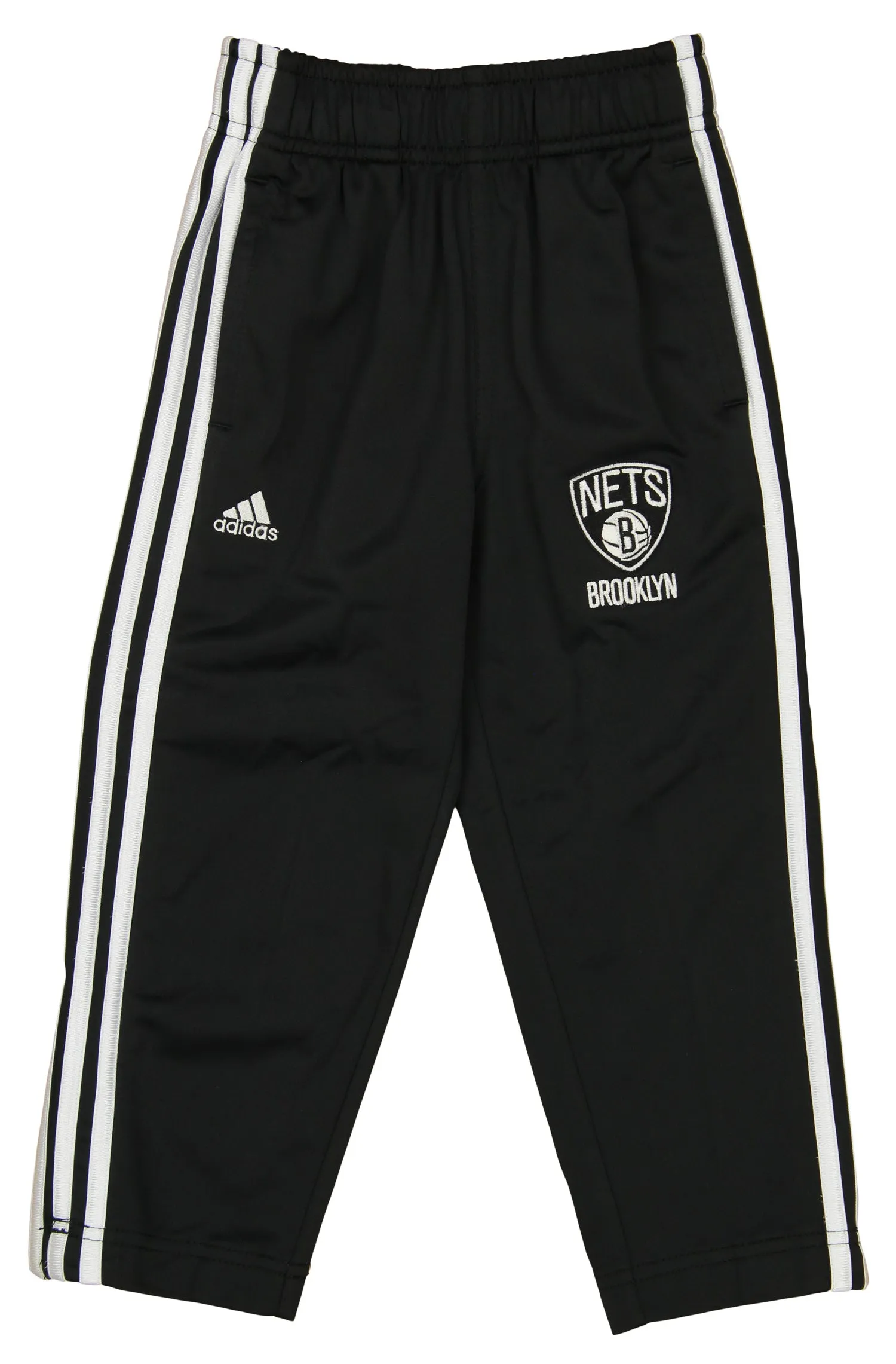 Adidas NBA Basketball Toddler Boys Brooklyn Nets 3 Stripe Track Pants, Black