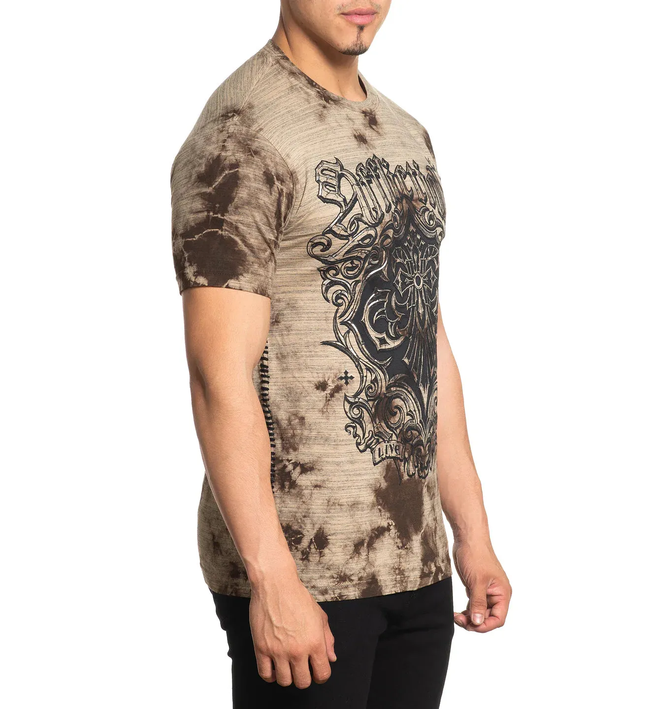 Affliction Precision T-Shirt Tobacco Crystal