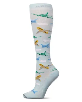 Airplanes 8-15 mmHg Graduated Bamboo Compression Socks