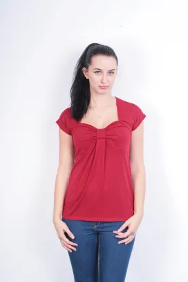 Ann Taylor Loft Womens S Blouse Shirt Red Top