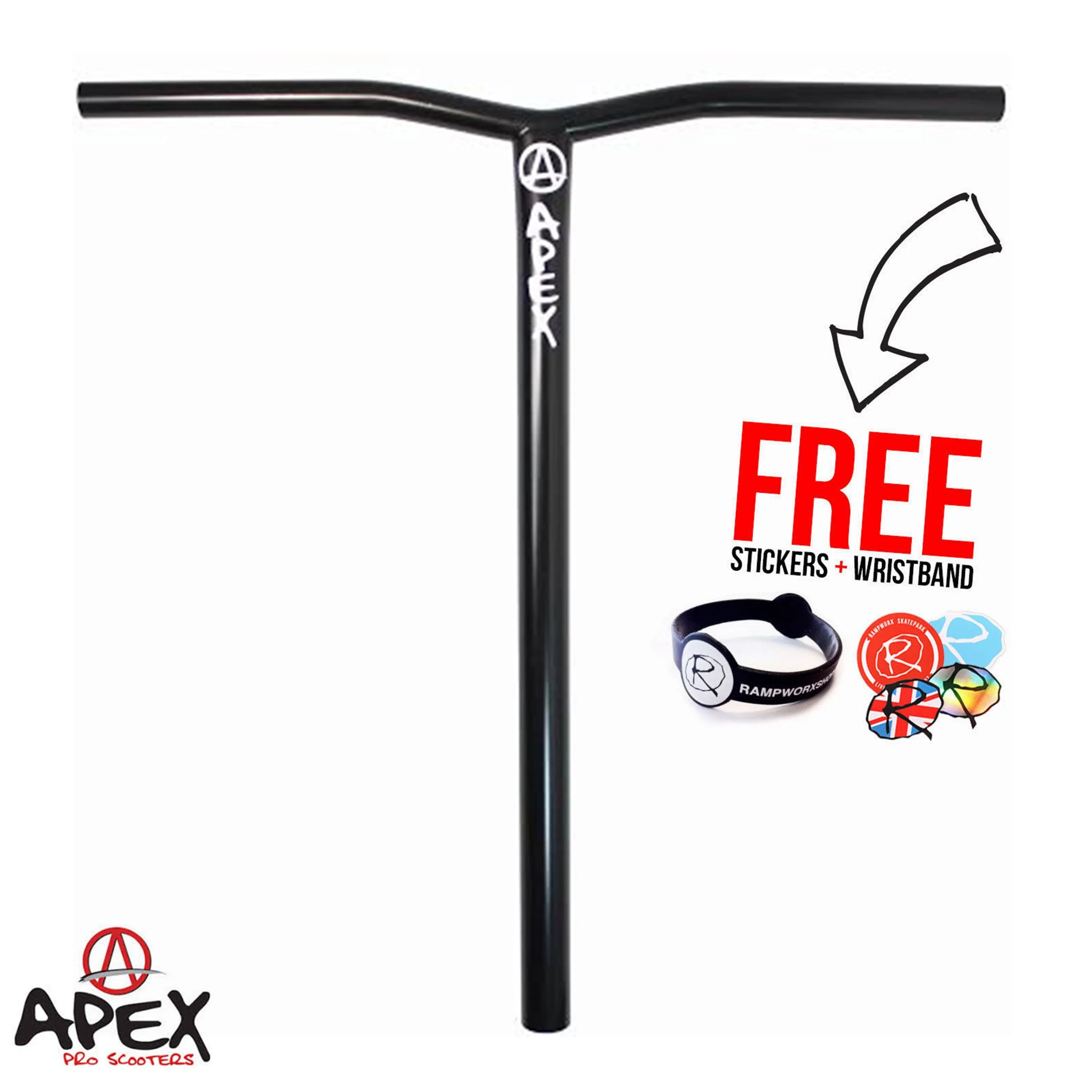 Apex Pro Scooters Team Bol Bars XL SCS, Black