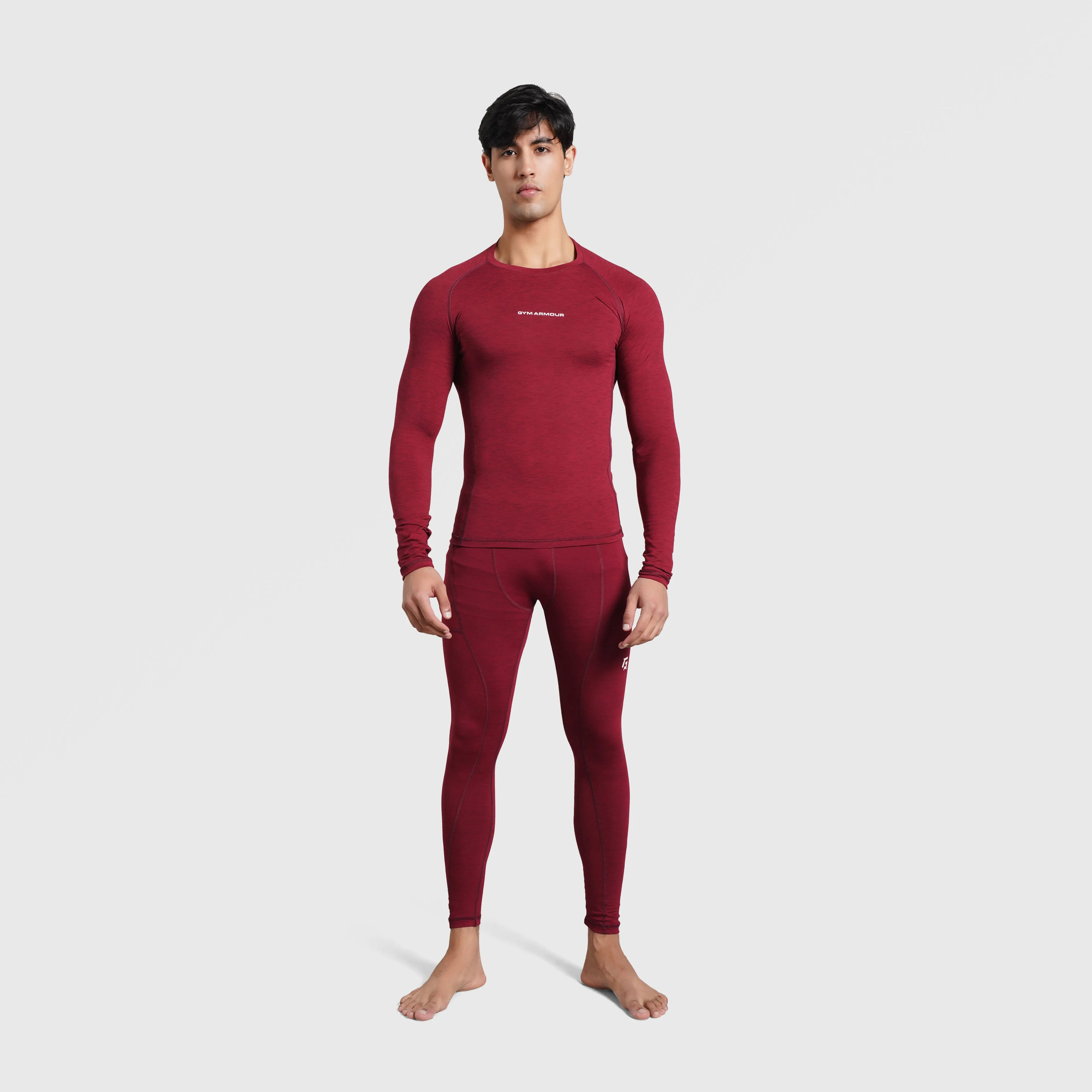 Armour Compression LongSleeves Tee (MLNG-Maroon)