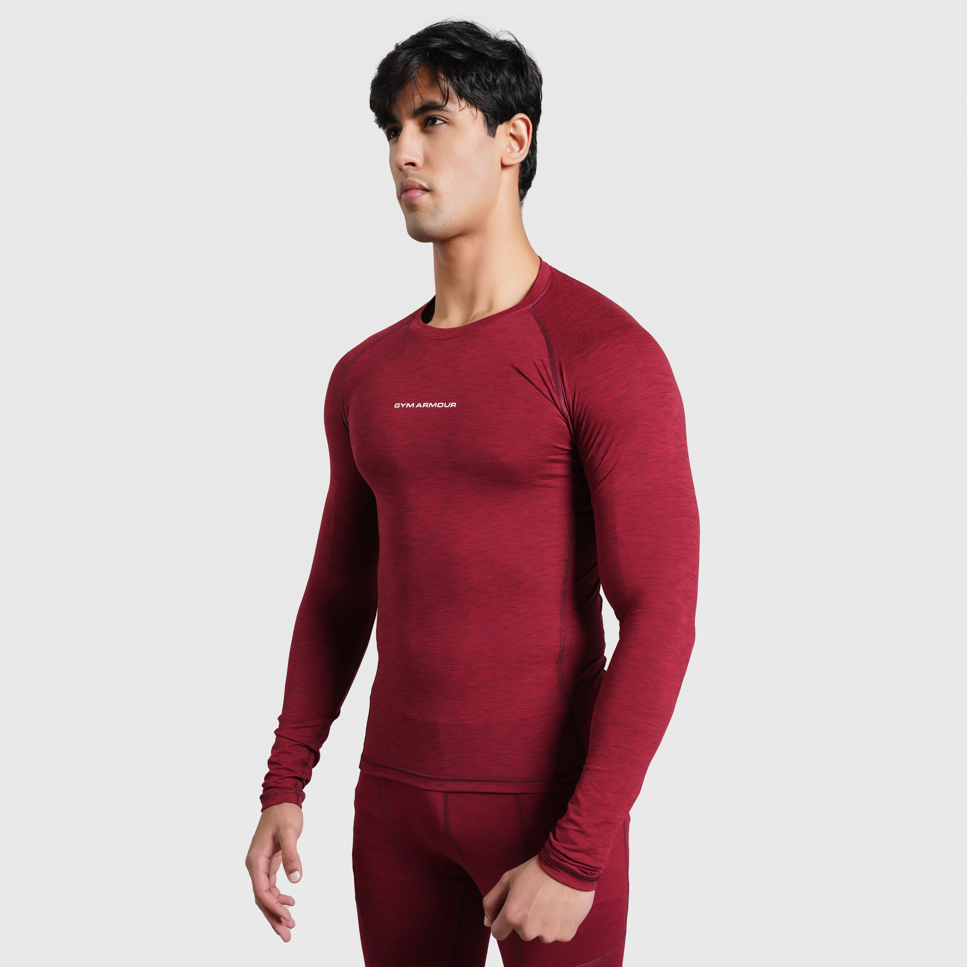 Armour Compression LongSleeves Tee (MLNG-Maroon)