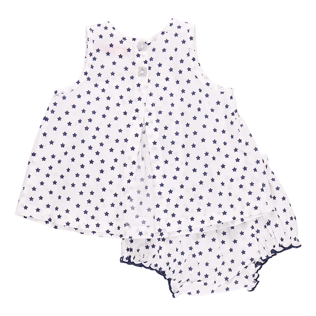 Baby Girls Jaipur Set - Cream Ditsy Stars