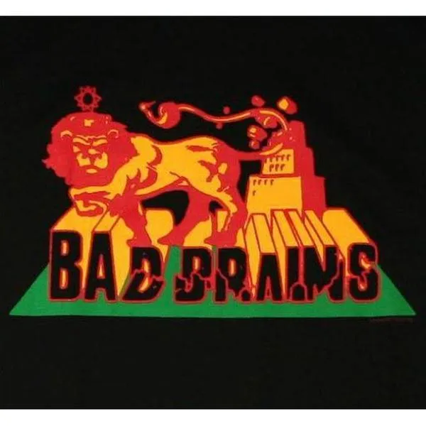 Bad Brains Rasta Lion Tee Black