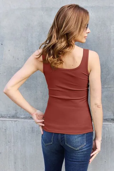 Basic Bae Square Neck Wide Strap Tank