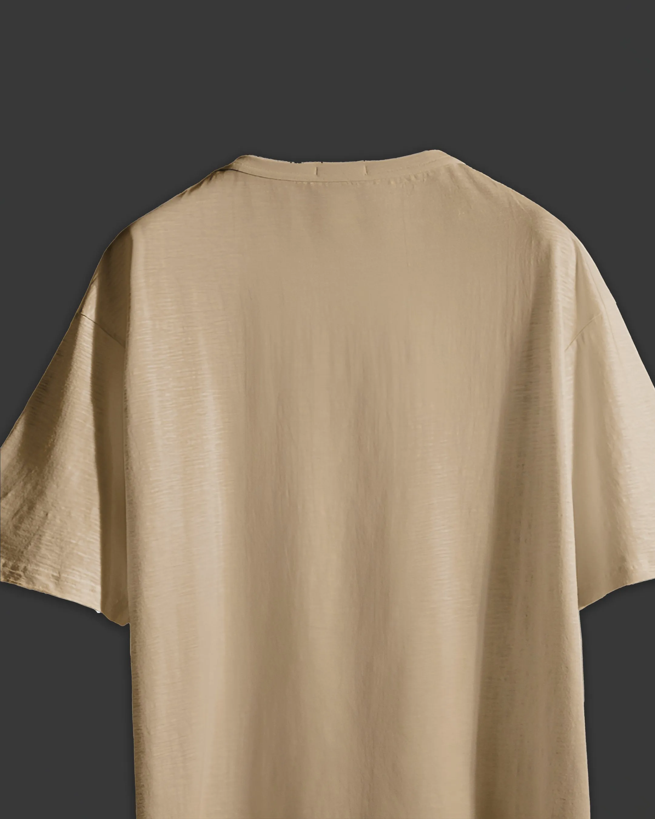 BEIGE OVERSIZED BASIC T-SHIRT