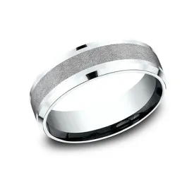 Benchmark 14k White Gold and Tantalum 7mm Band CF457070GTA14KW10