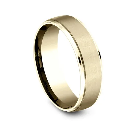 10K Yellow Gold 6.5mm Benchmark Band Ring CF76502S14KY