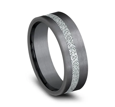 Benchmark Tantalum and 14k White Gold 7mm Band 0125W7590TA10