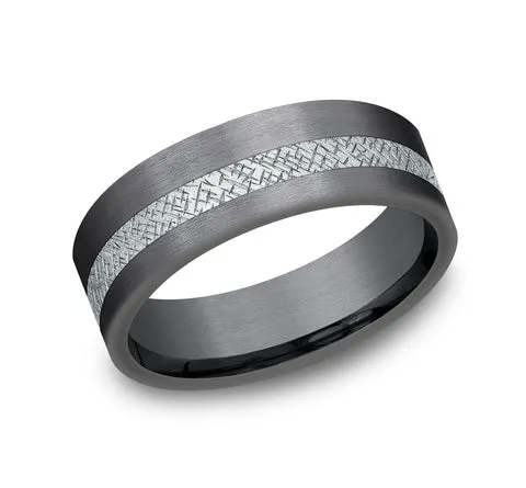 Benchmark Tantalum and 14k White Gold 7mm Band 0125W7590TA10