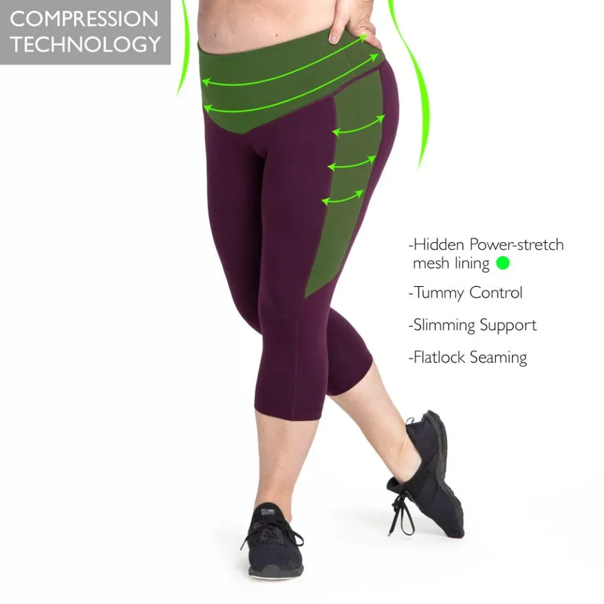 Black Dahlia Curve Basix Compression Capri