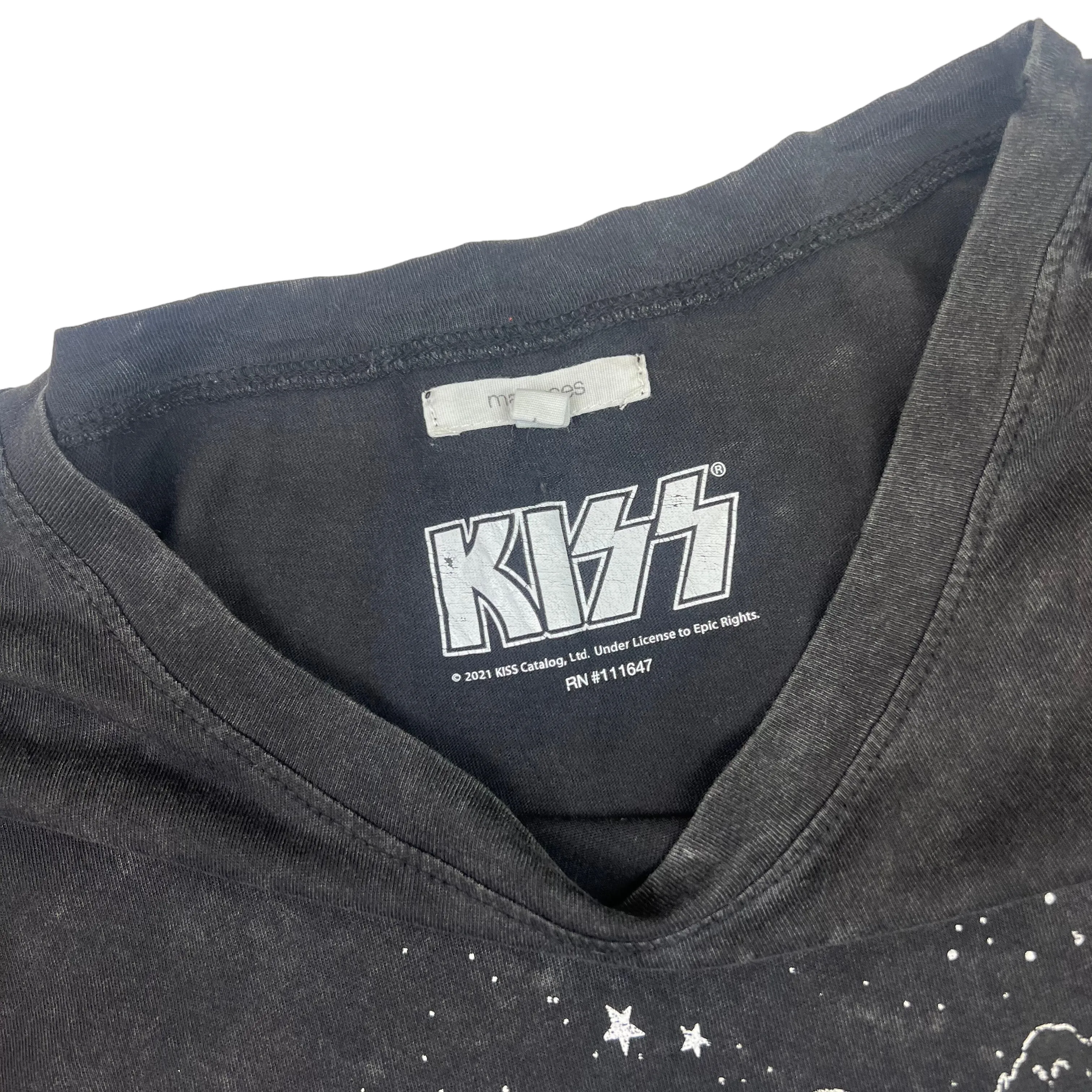 Black KISS Band Graphic T-shirt