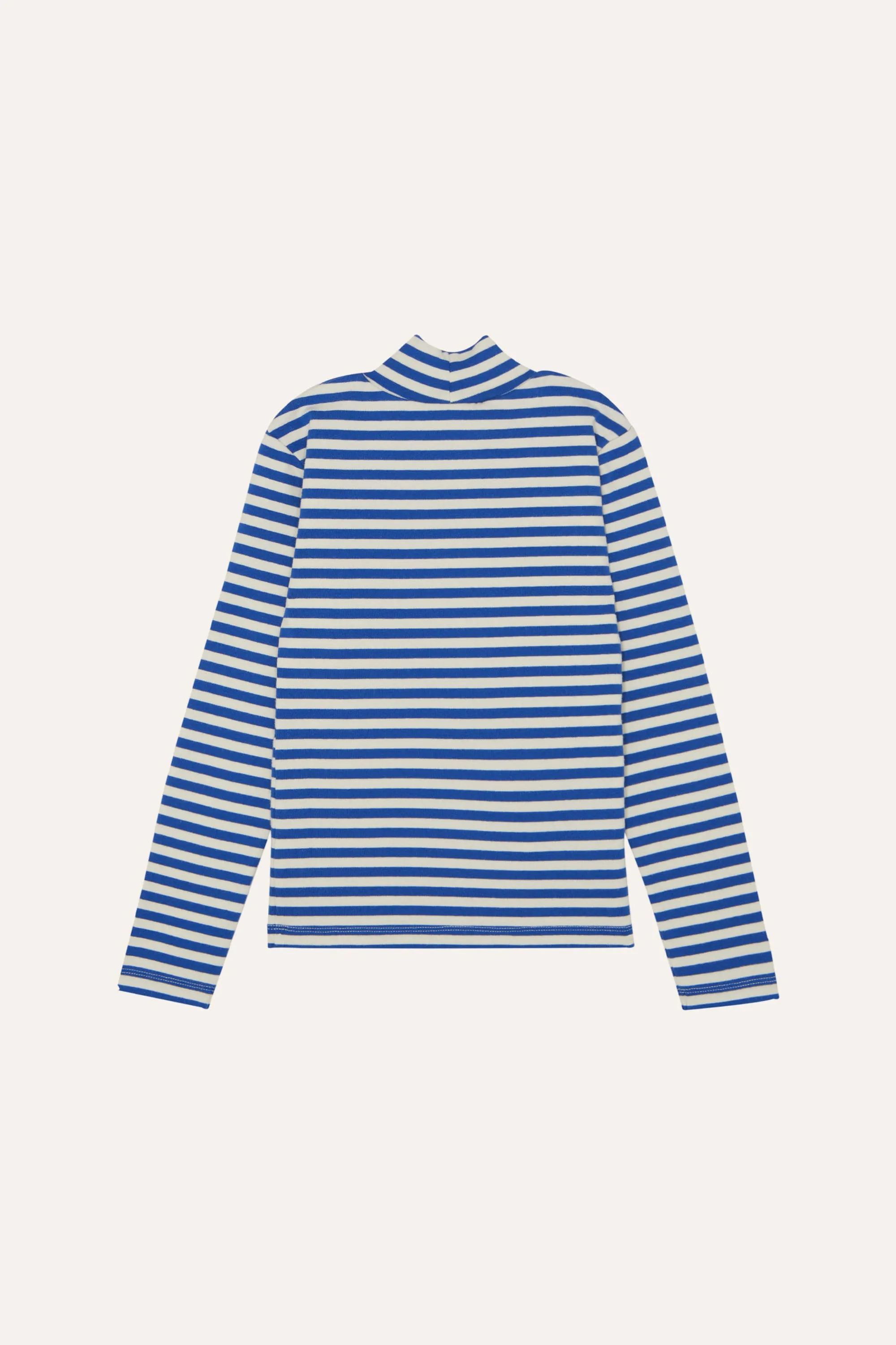 Blue Stripes Turtle Neck T-Shirt