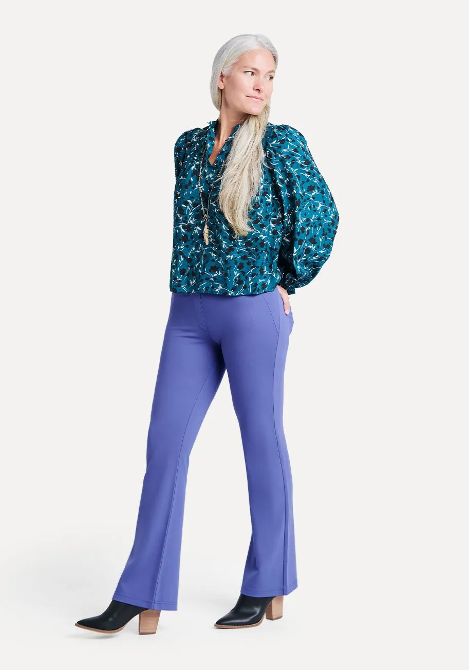 Boot Cut | Two-Pocket Dress Pant Yoga Pants (Blue Iris)