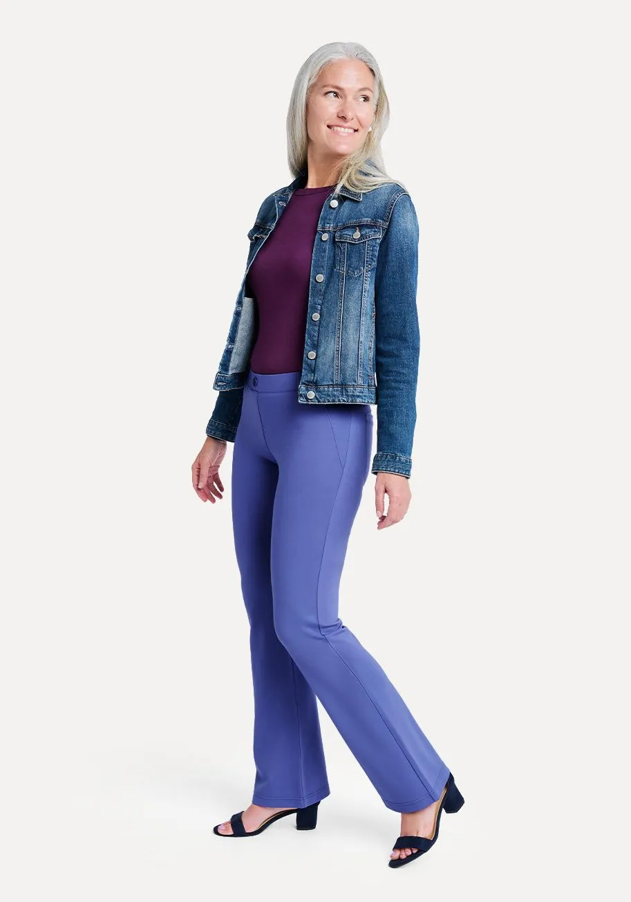 Boot Cut | Two-Pocket Dress Pant Yoga Pants (Blue Iris)