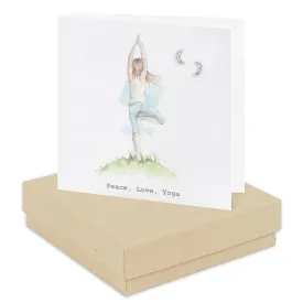 Boxed Peace, Love, Yoga Earring Card