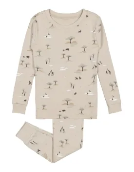 Boy's 2-Piece Serengeti-Print Pyjama Set - Green | Petit Lem