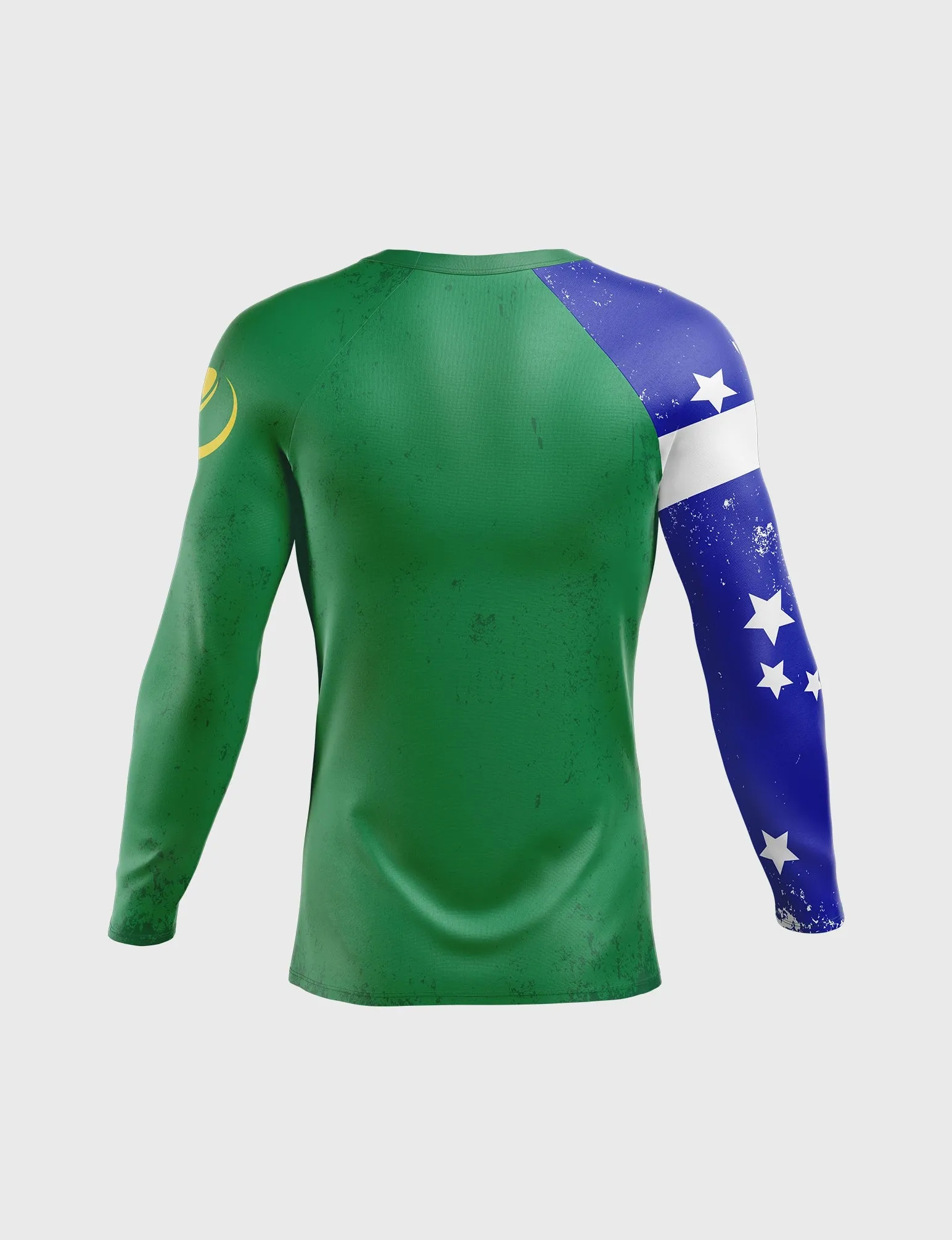 BRAZIL FLAG LS COMPRESSION FIT RASHGUARD