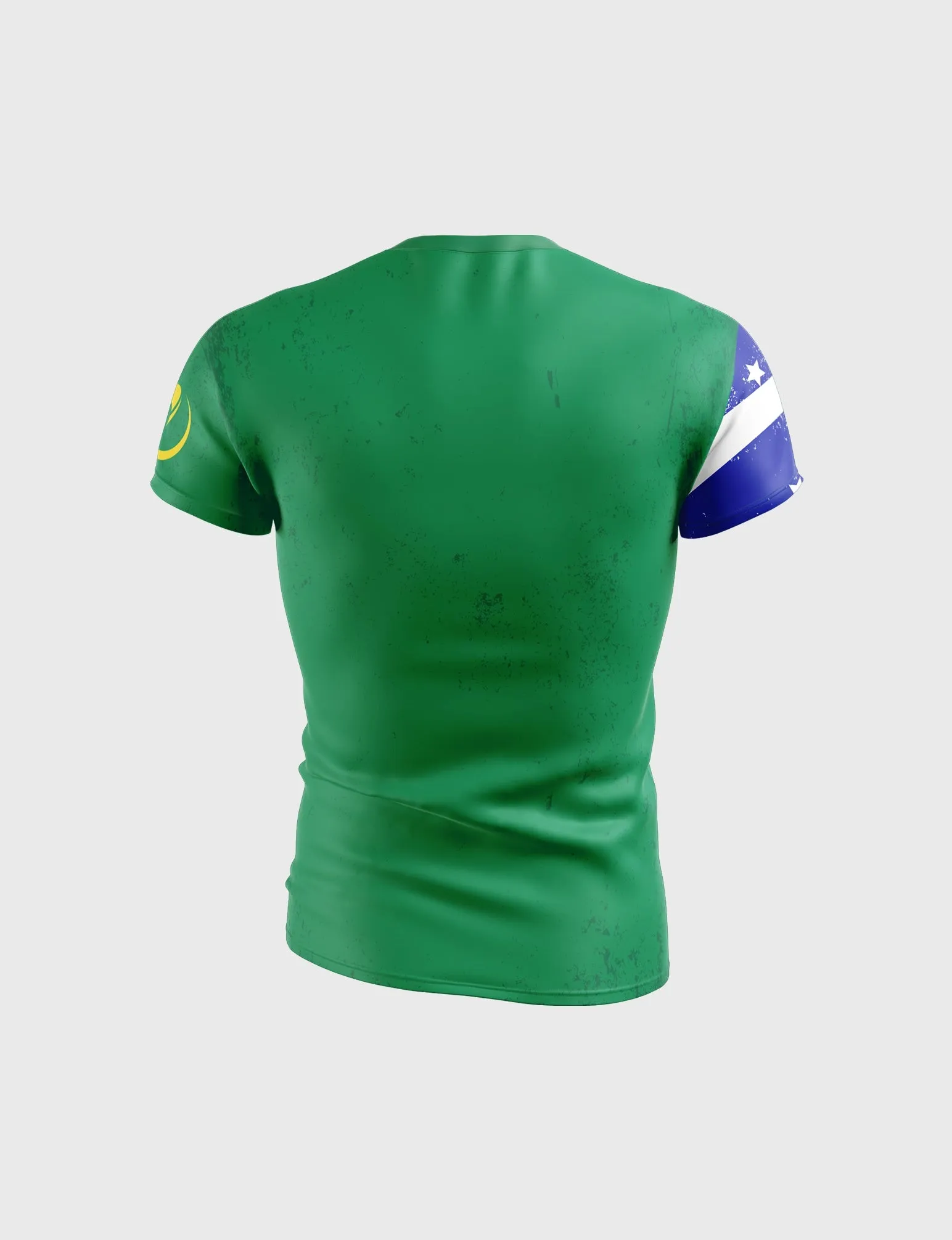 BRAZIL FLAG SS COMPRESSION FIT RASHGUARD