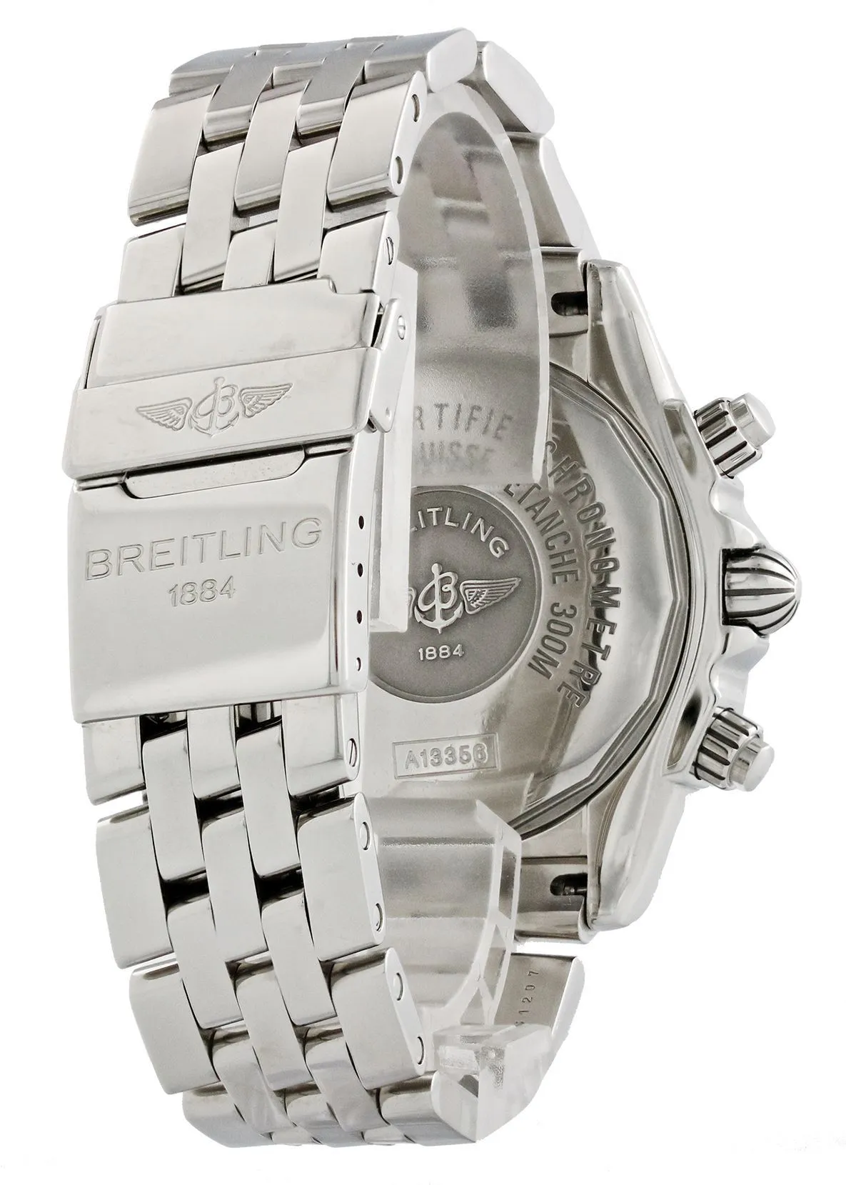 Breitling Chronomat A13356 White MOP Dial Mens Watch