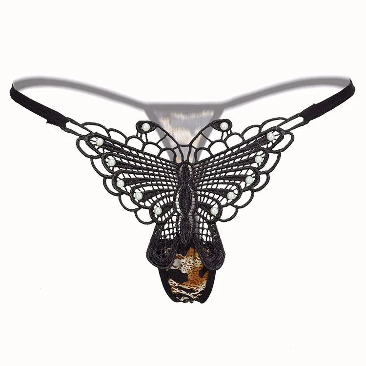 Butterflies and Bling Thin Strap Thong